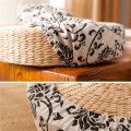 Cotton cloth seat cover, tea ceremony, meditation, worship Buddha, thickened straw futon cushion, detachable, wash, meditate, tatami mat, pastoral. 