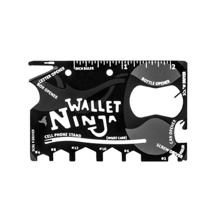 Wallet Ninja 18 in 1 Multi Tool – Black