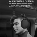 Wireless Headphones over Ear Headphones Bluetooth 5.0 Headphone Earphone with Mic for Phone PC Computer -Red.