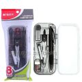 Chenguang 90807 eight-piece set compass geometry drawing exam set ruler boxed learning ruler triangle board stationery. 