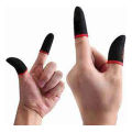 2 Pcs Finger Sleeves - Black Colour / Cover Sweat Proof Gaming Finger. 