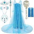 Cosplay costume Halloween Elsa Anna character fate princess dress baby girl Ni girl Frozen 2024 Disney costume carnival birthday party costume.