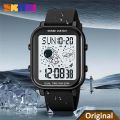 SKMEI 1971 Dual Time Watch For Men Full Waterproof High Quality Soft Silicon Strap Stylish Fashionable Digital Watch.