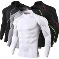 Men Sport T-shirt Quick Dry Bodybuilding Running Shirt Long Sleeve Compression Top Gym T Shirt Men Fitness Tight Rashgard. 