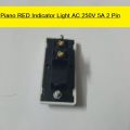 Piano RED Indicator Light AC 250V 5A 2 Pin Brass Contact RED Indicator Light Switches Socket For Electrical Devices AC Line Indicator Made In Bangladesh. 