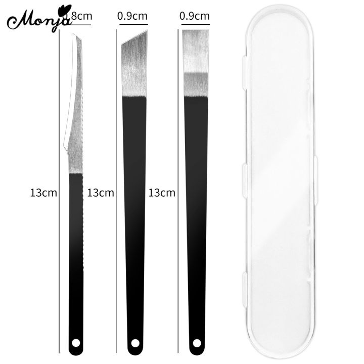 Monja%203pc%20Pedicure%20Cuticle%20Pusher%20Foot%20Dead%20Skin%20Remover%20Scraper%20Paronychia%20Exfoliating%20Knife%20Cutters%20Ingrown%20Toe%20Nail%20Care%20Manicure%20Tools%20-%20Image%203