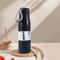 Black 600ml Outdoor Sports Riding Cup, 1 pcs Vacuum Water Bottle, 304 Stainless Steel Tumbler with Rope. 