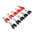 10pcs- Crocodile clips Alligator clips for Electronics work Red and Black - Material: Metal Size:4x35mm Durable and Stable. 