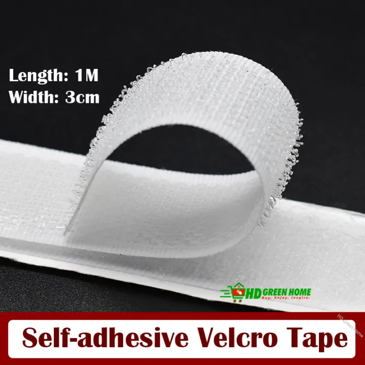 1M%20x%203cm%20Self%20Adhesive%20Hook%20And%20Loop%20Velcro%20Tape%20Double%20Sided%20Sticky%20Back%20Velcro%20Strip%20(White)%20-%20Image%202