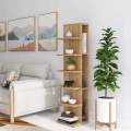 Modern Multilayer Bookshelf 7 shelf with 4 box Office Display Unit for Bedroom Living Room Simple Home Furniture Stereo Cupboard Panel Bookshelf Apartment 70/14. 