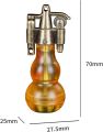 New Creative Shape Transparent Warehouse Mini Gourd-Shaped Wheel Lighter Butane Lighter Inflatable Lighter Daily Necessities Lighter Lighter Cigarette Accessories Home Garden Kawaii Lighter Unlimited. 