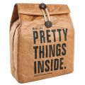 Non Toxic Washable Reusable Durable Picnic Cooler Box Brown Paper Camping Lunch Bag Outdoor Activities Practical Food Storage.