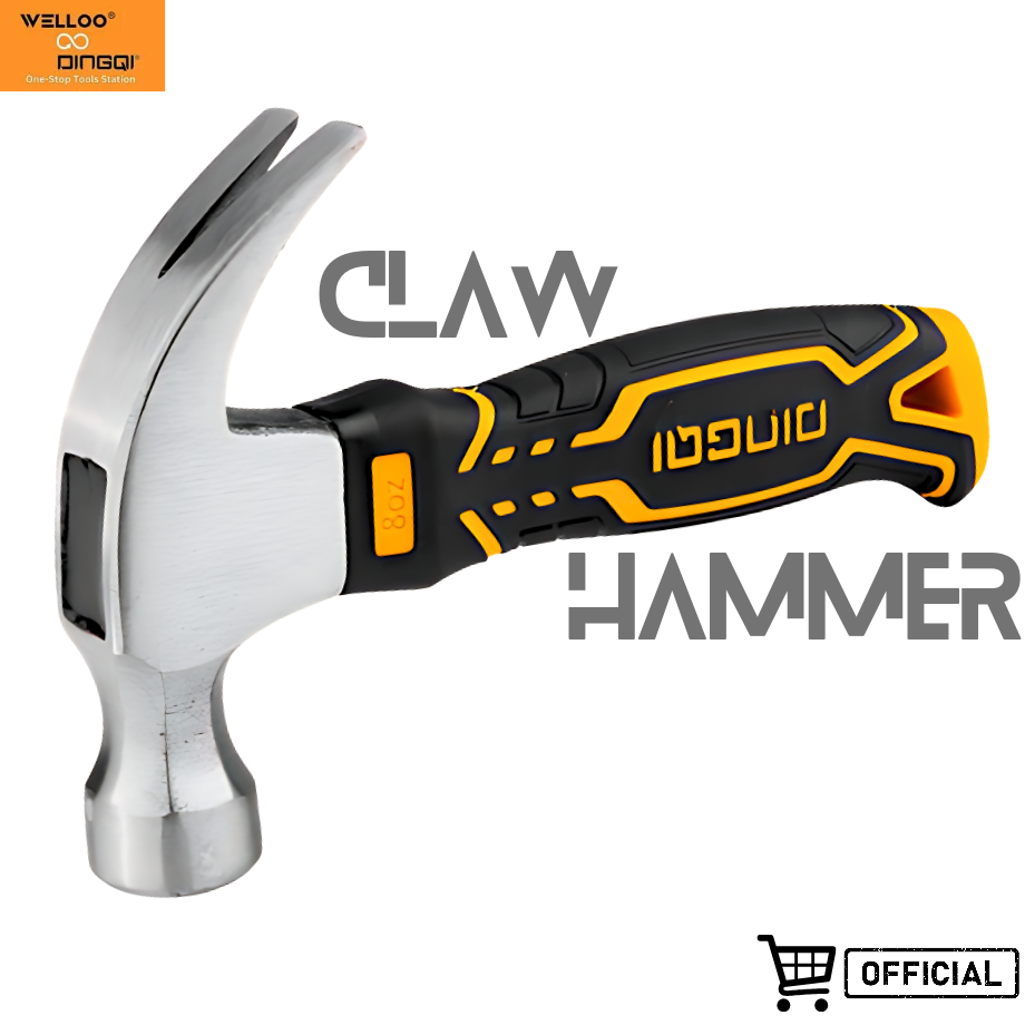 Mini Claw Hammer DingQi 45 steel 8OZ 250g with TPR PVC Handle Small Stubby Hammer for Multipurpose usage