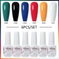 Clou Beaute 8ml Nail Gel Polish Set 6/8pcs Vernis Semi Permanent UV Gel Nail Art Varnish Manicure Glitter Nail Polish Set Kit. 