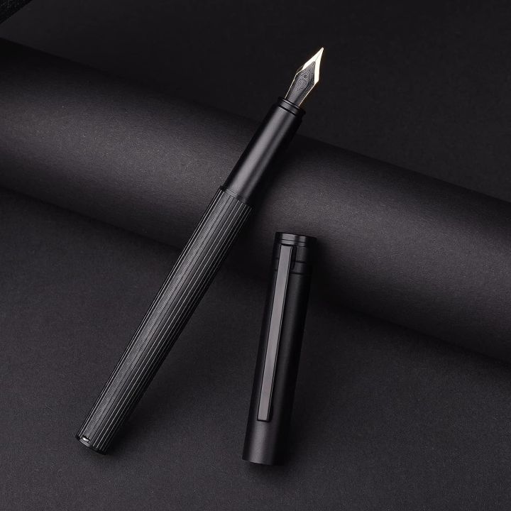 Hongdian%20H1%20Black%20Aluminum%20Fountain%20Pen%20Extra%20Fine%20Nib,%20Smooth%20Writing%20Instrument%20with%20Converter%20and%20Pen%20Case%20Set%20-%20Image%204