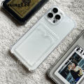For Vivo Y03 Case Soft Card Bag Case Card Holder Transparent Wallet Cover For VIVO Y03 Back Cover Phone Cases.