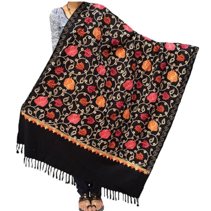 Kashmiri Poshmina Shawl (কাশ্মীরি চাদর)-Heavy Embroidery Work