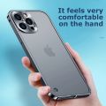 Luxury Electroplated Metal Frame For IPhone 13 12 11 Pro Max 12Pro 13Pro Acrylic Back Plate Lens Protective Cover Phone Case Outlier Aeuinv.