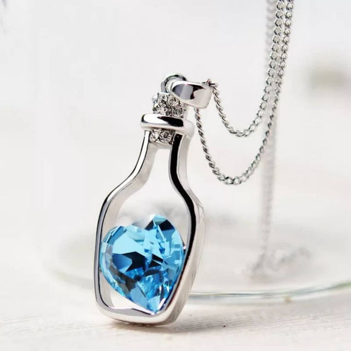Ladies%20Fashion%20Popular%20Crystal%20Necklace%20Heart%20Love%20Chain%20Necklaces%20&%20Pendants%20For%20Women%202020%20Gifts%20Love%20Drift%20Bottles%20Necklace%20-%20Image%202