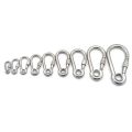 304 Stainless Steel Screw Lock Climbing Gear Carabiner Quick Links Safety Snap Hook Chain Connecting Ring Carabiner Chain Buckle. 