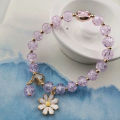 Little daisy bracelet female forest girlfriend bracelet ins niche design popping crystal cold wind bracelet. 
