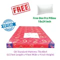 GK Super Mattress 78x48x4 (6.5 feet Length x 4 feet Wide x 4 inch Height). 