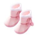 Slip On Anti Skid Bottom Down Shoes Flat Snow Boots Newborn Toddler Plush Fur Winter Warm Boots. 