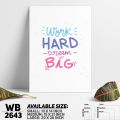 Stylish Addition - Word Hard Dream Big Wall Canvas For Wall Decoration Wall Art Wall Decor - WB2643 - Canvas Work - Sustainable Choice. 