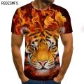 3D printe Animal tiger Lion face man 's T- Tshirt New loose lion casual majestic summer fashion shirt Harajuku oversized t shirt.