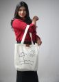 Crafty Tottes Beach Hand Painted Trendy Fashionable Premium Canvas Tote Bag with High Quality Zipper for Man and Women.