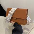 Fashion Wide Strap Crossbody Bags For Daily Used, Square Matte Pu Leather Shoulder Bags Handbags For Women. 