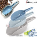 Plastic Kitchen Flour Scoop Set of 3, Ice Scoop Bar Scooper for Cans, Flour, Dry Food, Popcorn, Coffee Beans, Candy, 1.7/3.4/5.1 oz. 
