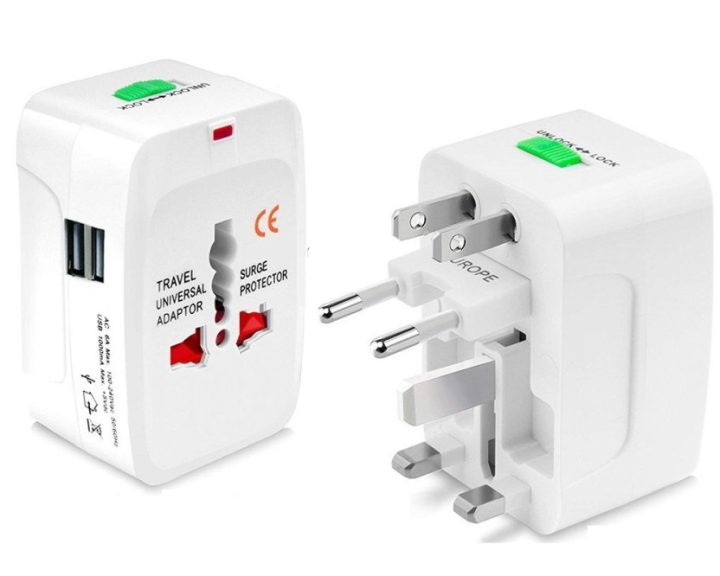 Universal Travel Adapter Converter with/without USB Multi Plug Power Socket UK/US/AU/EU/CA converter Double USB Ports Slots  International All in 1 Travel Adapter