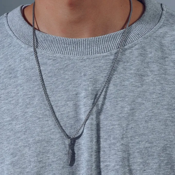 Stainless%20Steel%20Necklaces%20Long%20Feathers%20Hip%20Hop%20Pendant%20Chain%20Choker%20Charm%20Fashion%20Necklace%20for%20Men%20Jewelry%20Party%20Friends%20Gift%20-%20Image%206