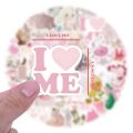 10/30/60pcs INS Style Pink Coquette Stickers Aesthetic Cartoon Decoration Decals Waterproof DIY Stationery Laptop Kawaii Sticker. 