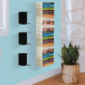 Metal Invisible Wall Bookshelf Black (1 Piece) - Book Shelf - Book Shelf. 