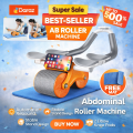 FITNESS WORLD - Rebound AB Roller Wheel for Abdominal Exercises with Knee Pad 4 Elbow Support, Phone Holder for Home Gym Strength Workouts.