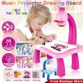 Drawing Projector Table for Kids, Trace and Draw Projector Toy with Light & Music, Child Smart Projector Sketcher Desk, Learning Projection Painting Machine for Boy Girl 2-9 Years Old (Multicolor).