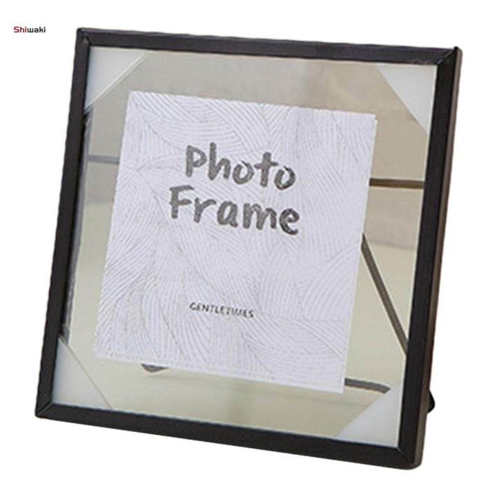 Creative Photo Frame Collection Simple Metal Geometric Picture Frame with Cover,