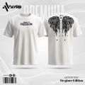 Avro Premium Men's T shirt White Color - WINGS OF FREEDOM - Cotton Fabric Soft & Comfortable - Tshirt For Men. 