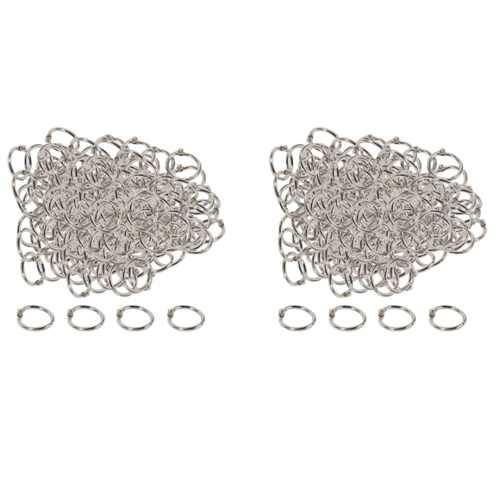 200Pcs 19mm Loose Leaf Binder Rings Key Rings Book Rings Binder Rings for Scrapbook/Album/Craft