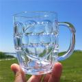 Enjoy Your Drink In Style With Clear Glass Water Mug, Coffee Mug, Tea Mug - Kitchen Drinkware-2M MUG. 