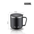 304 Stainless Steel Coffee Mugs Portable Cups Heat Insulation Anti-fall Thermos Mug Home with Cover and Handle Mug Water Bottle. 