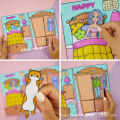 Dollhouse girl dress up quiet book bean bean book children's puzzle kindergarten handmade diy finished toys. 