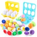Children's Early Learning Educational DIY Matching Clever Egg Math Toys Mixed Shape Pair Bumping Toys Yellow. 