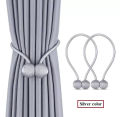 2 PCS Magnetic Curtain Buckle Magnetic Curtain Tiebacks Convenient Drape Tie European Style Decorative Weave Rope Curtain Rings & Buckles Holder for Window Sheer Blackout Draperies.
