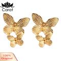 Carat Golden Irregular Spiral Earrings Bohemian Gold Butterfly Leaf Earrings Statement Punk Jewelry for Women Girls Style Minimalist Style Earrings. 