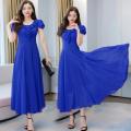 New Attractive Womens Chinese Neck Design Georgette 1 Piece Long Kurti Stylish Fashion Wear. 