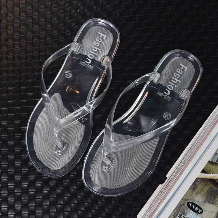 Transparent%20beach%20sandals%20korean%20version%20female%20internet%20celebrity%20jelly%20crystal%20clip%20foot%20flip%20flops%20summer%20korean%20version%20students%20wear%20flat%20soles%20outside%20-%20Image%206