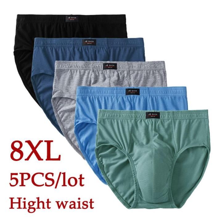 5pcs/Lot 8XL 100%Cotton Men Briefs Men's Underwear Male Briefs Underpants for Men Panties Mens Pant Men Shorts Comfortable new